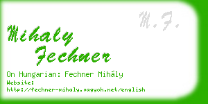 mihaly fechner business card